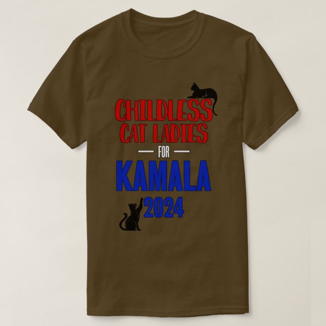 Kinderlose Katzen für Kamala T-Shirt (Design vorne)