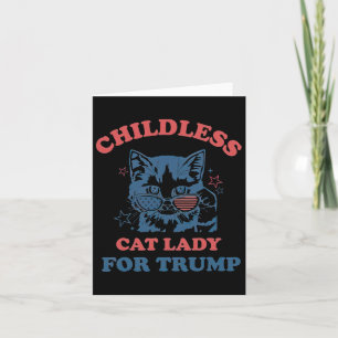 Kinderlose Katzen-Lady für Trump-lustige Wahl 2024 Karte