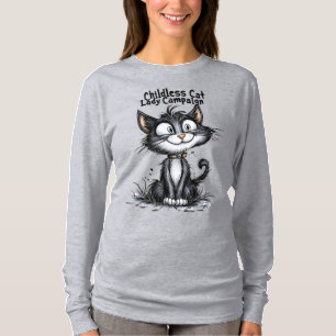 Kinderlose Katzen-Lady-Kampagne T-Shirt