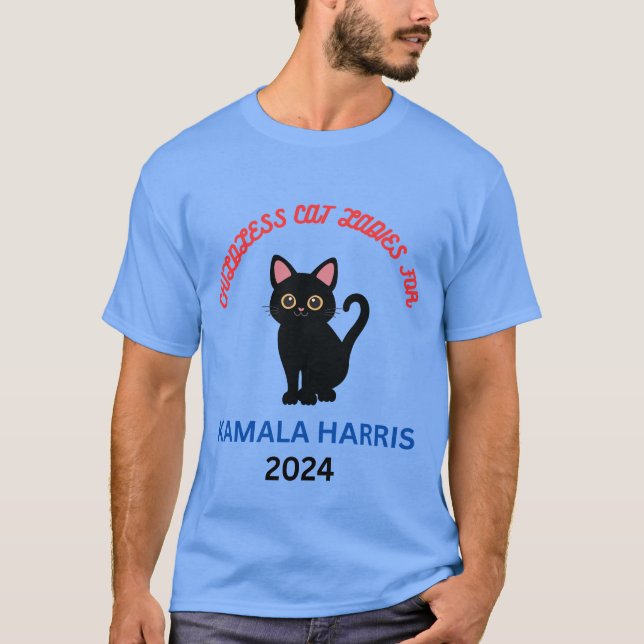 Kinderlose Katzen Ladys for Kamala Harris - T T-Shirt (Vorderseite)