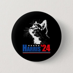 Kinderlose Katzen Ladys für Kamala Harris 24 US El Button