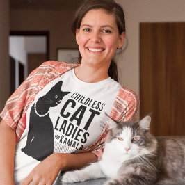 Kinderlose Katzen Ladys für Kamala Harris T - Shir T-Shirt
