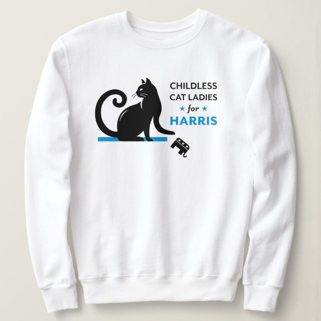 Kinderlose Katzen Ladys für Kamala T - Shirt (Design vorne)