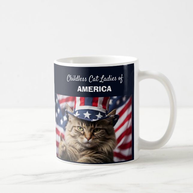 Kinderlose Katzen Ladys of America Kaffeetasse (Rechts)