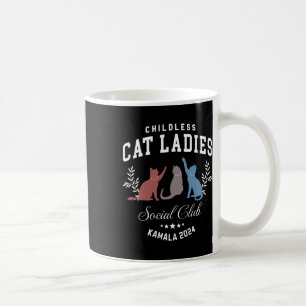 Kinderlose Katzen Ladys Social Club Kamala Harris Kaffeetasse