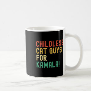 Kinderlose Katzen-Typen für Kamala Harris 2024 Vin Kaffeetasse