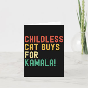 Kinderlose Katzen-Typen für Kamala Harris 2024 Vin Karte