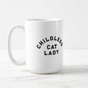 Kinderlose Katzenfrau, fett Kaffeetasse