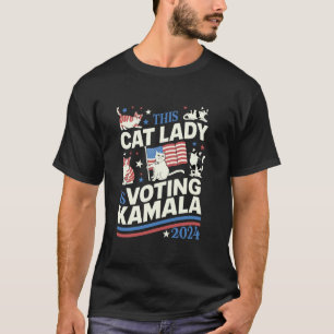 Kinderlose Katzenfrau von Kamala Harris Präsident T-Shirt