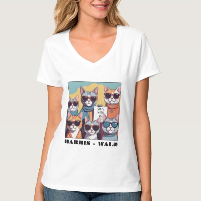 Kinderlose Katzenfrauen für Kamal T-Shirt (Vorderseite)