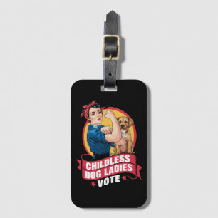 Kinderlose Katzenladies Wählen Hund The Riveter Hu Gepäckanhänger