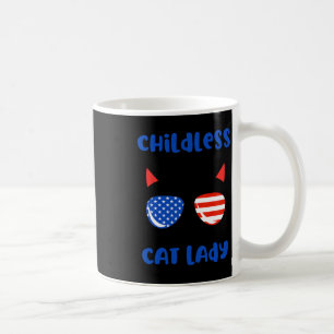 Kinderlose Katzenlady 2024 Lustige Katzenliebhaber Kaffeetasse