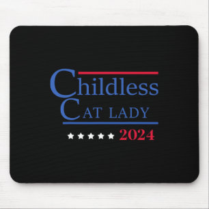 Kinderlose Katzenlady 2024  Mousepad