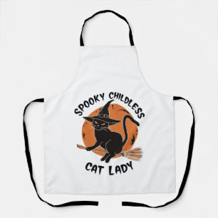 Kinderlose Katzenlady Halloween Gruselige Hexe Wah Schürze