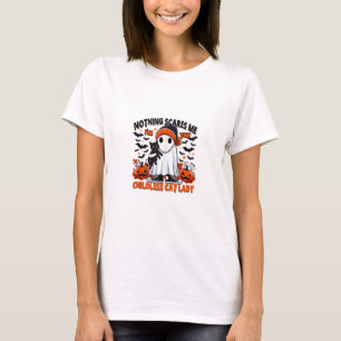 Kinderlose Katzenlady Halloween Gruseliger Geist K T-Shirt