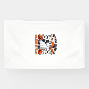Kinderlose Katzenlady Halloween Gruseliger Geister Banner