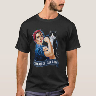 Kinderlose Katzenlady-Konstruktion Rosie the Rivet T-Shirt