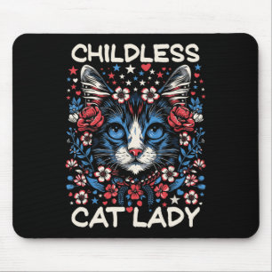 Kinderlose Katzenlady Lustige Katzenliebhaberin 4  Mousepad