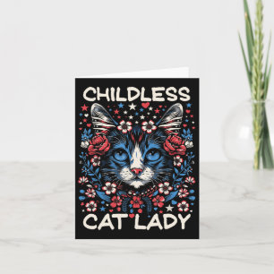 Kinderlose Katzenlady Lustiger Katzenliebhaber 4 Karte