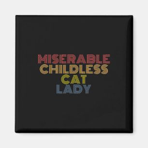 Kinderlose Katzenlady Retro Vintage Magnet