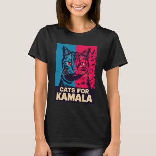 Kinderlose Katzenlady wählt Kamala Harris 2024 T-Shirt