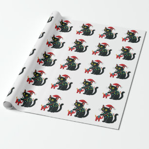 Kinderlose Katzenlady Weihnachten Kamala Trump Geschenkpapier