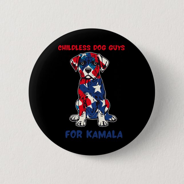 Kinderlose Typ für Kamala Harris 2024 Button (Vorderseite)