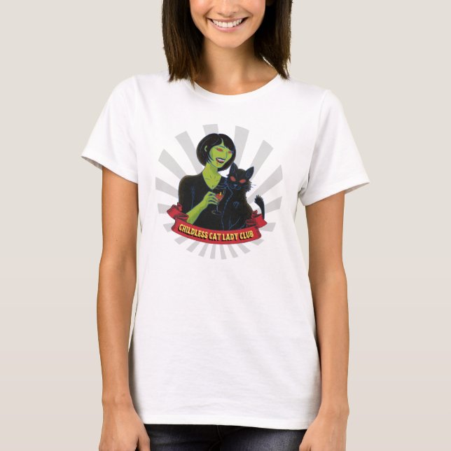 Kinderloser Cat Lady Club - T - Shirt (Vorderseite)