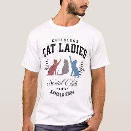 Kinderloser Cat Ladys Social Club Kamala 2024 T-Shirt