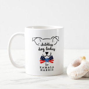Kinderloser Hund Lady Kamala Harris 2024 Präsident Kaffeetasse
