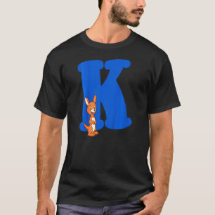 Kindermädchen Alphabet Hauptstadt Letter K Initial T-Shirt