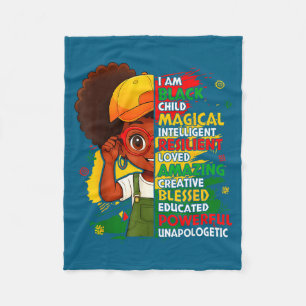 Kindermädchen Am Black History Month Afrikanisch Fleecedecke