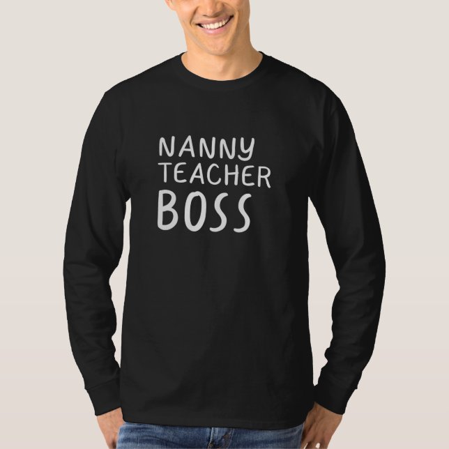 Kindermädchen Boss Design Babysitter T-Shirt (Vorderseite)