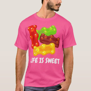 Kindermädchen Das Leben ist ein süßer Gummibär mit T-Shirt
