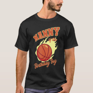 Kindermädchen der Geburtstagsjunge Basketballfamil T-Shirt