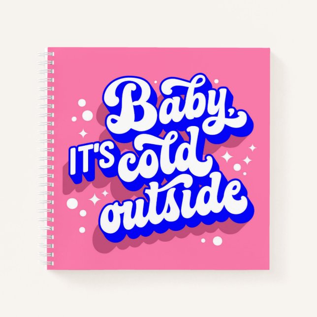 Kindermädchen, kalt draußen im Winter. Notizbuch (Vorderseite)