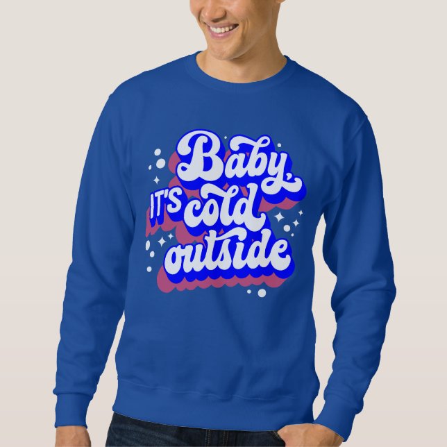 Kindermädchen, kalt draußen im Winter. Sweatshirt (Vorderseite)