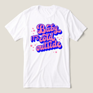 Kindermädchen, kalt draußen im Winter. Tri-Blend Shirt