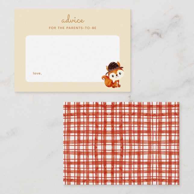 Kindermädchen Kinderdusche Kinderbetreuung im Herb Mitteilungskarte (Vorne/Hinten)