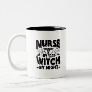 Kindermädchen nach Tag Hexe nach Nacht-Nurse-Hallo Zweifarbige Tasse