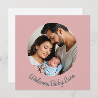 Kindermädchen pink, Willkommensankündigung Einladung