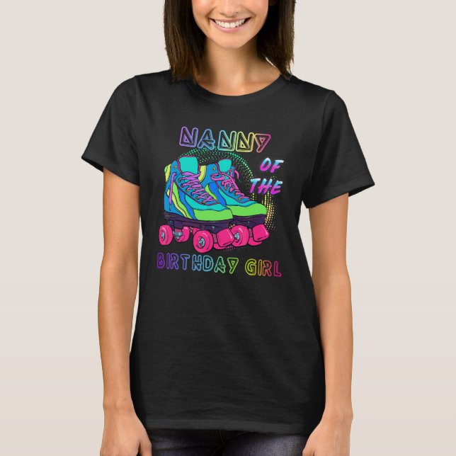 Kindermädchen-Rolling-Skate Geburtstag T-Shirt (Vorderseite)