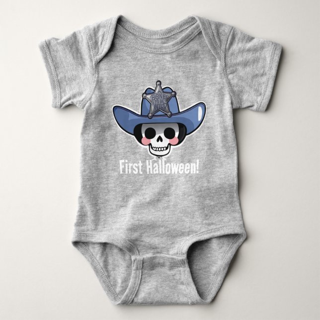 Kindermädchen, Skeleton Cowboy Bodysuit Baby Strampler (Vorderseite)