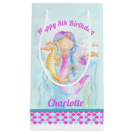 Kindermädchen und Seepferd Kleine Geschenktüte