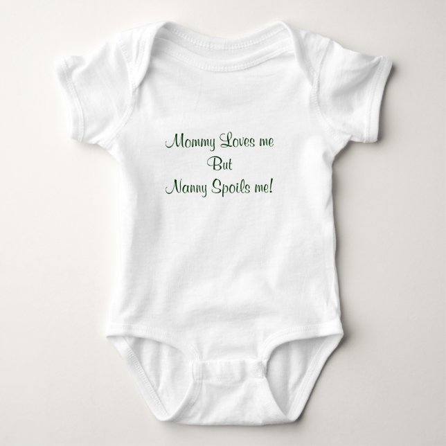 "Kindermädchen verdirbt mich" Onsie Baby Strampler (Vorderseite)