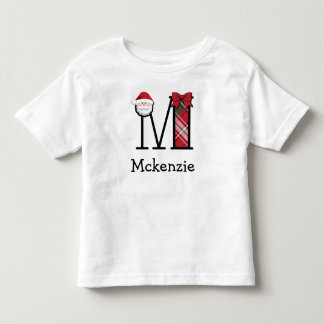 Kindermädchen Weihnachts-Shirt-Monogramm M Kleinkind T-shirt