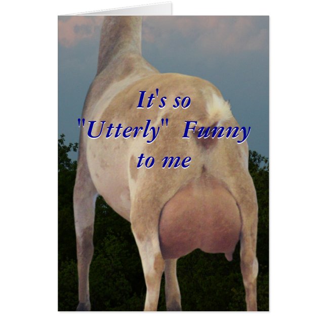 Kindermädchen-Ziegen-humorvolle Karte fertigen (Vorne)