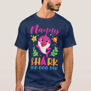 Kindermädchentag Nanny Shark Lover T-Shirt