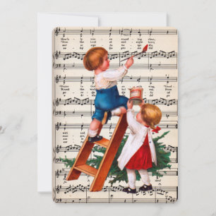 Kindermalerei Feiertagskarte