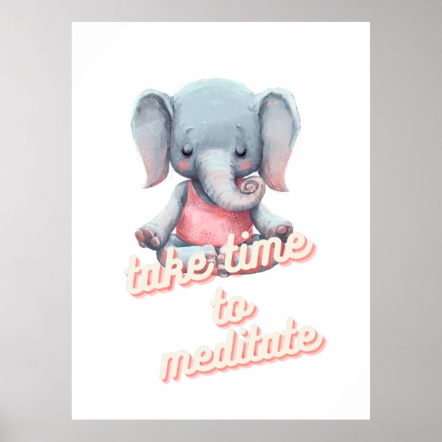 Kindermeditation Poster Art Room Decor (Vorne)